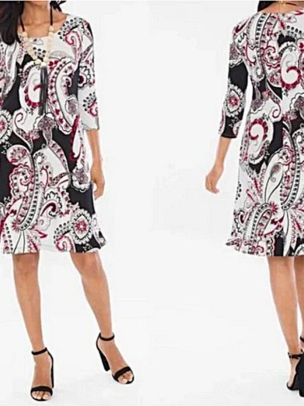 Chico's Trapeze Paisley Dress size 1